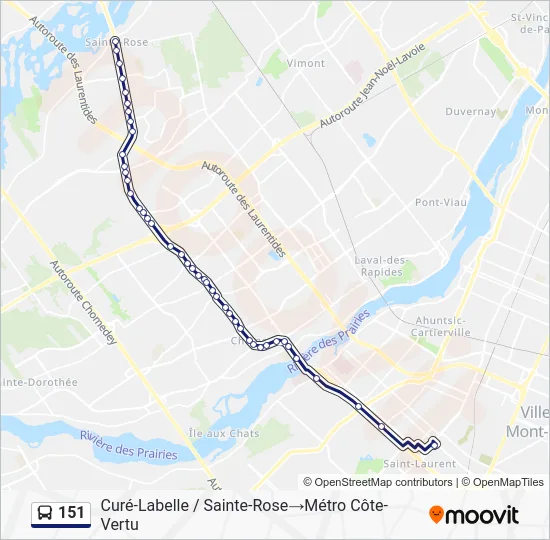 151 Bus Line Map