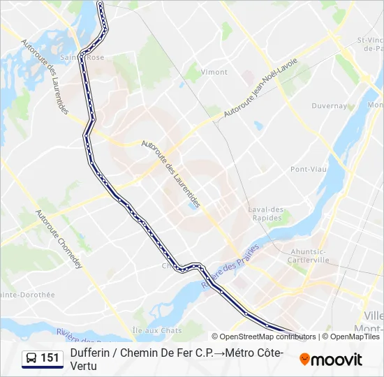 151 Bus Line Map