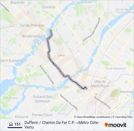 151 Bus Line Map