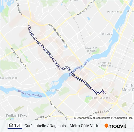 151 Bus Line Map