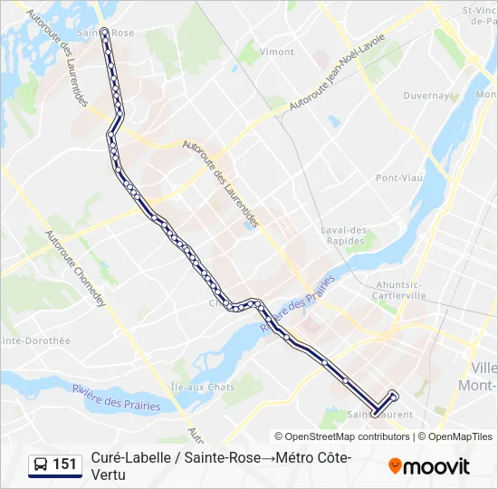 151 Bus Line Map