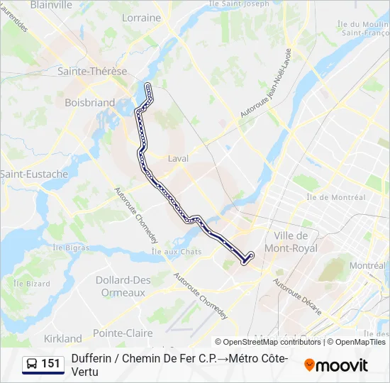 151 Bus Line Map