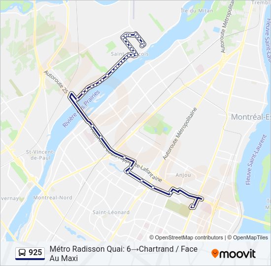 925 Bus Line Map