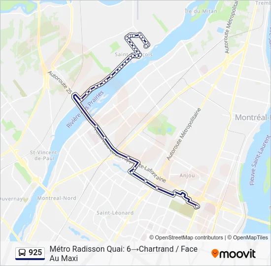 925 Bus Line Map