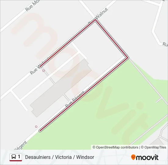 1 Bus Line Map