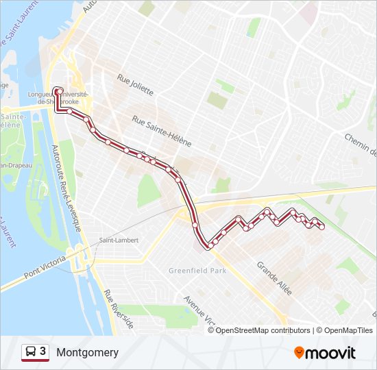 3 Bus Line Map