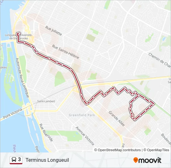 3 Bus Line Map