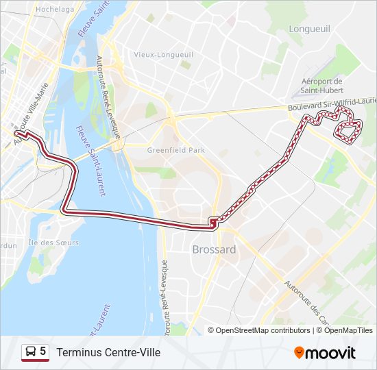 5 Bus Line Map
