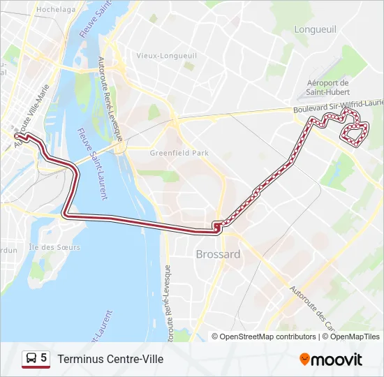 5 Bus Line Map