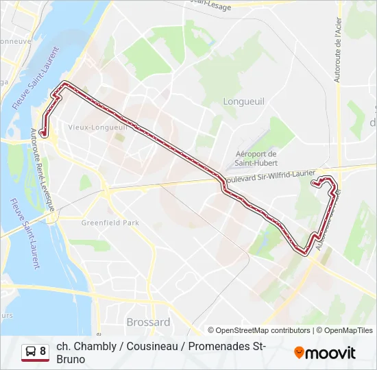 8 Bus Line Map