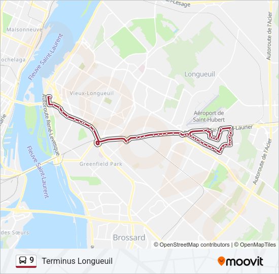 9 Bus Line Map