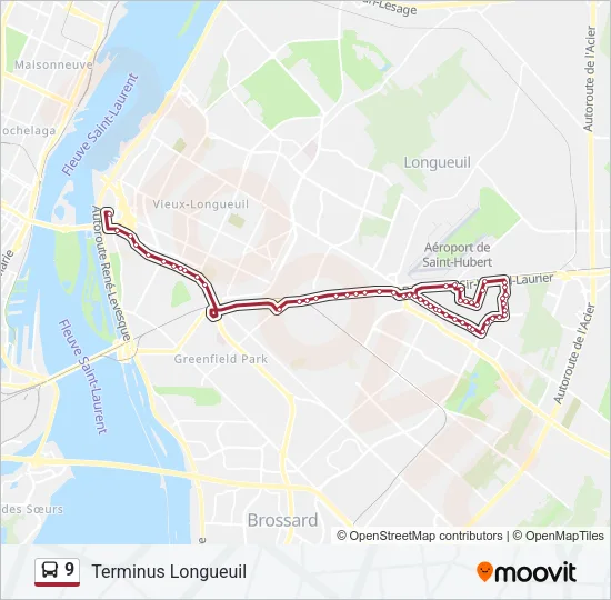 9 Bus Line Map