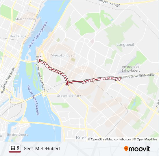 9 Bus Line Map