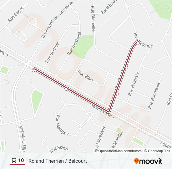 10 Bus Line Map