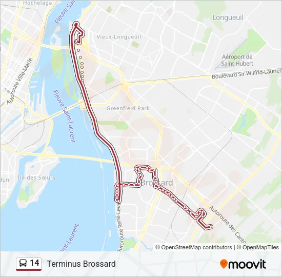 14 Bus Line Map