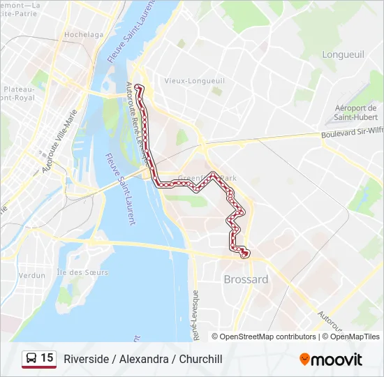 15 Bus Line Map