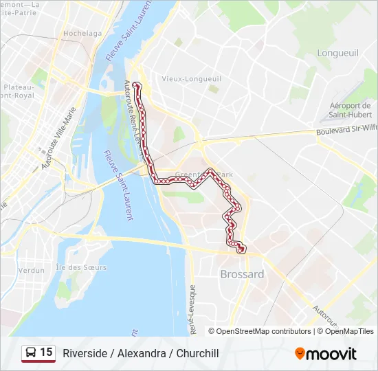 15 Bus Line Map