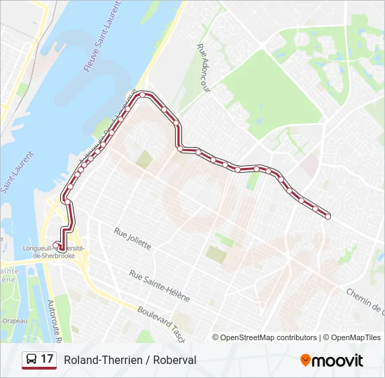 17 Bus Line Map