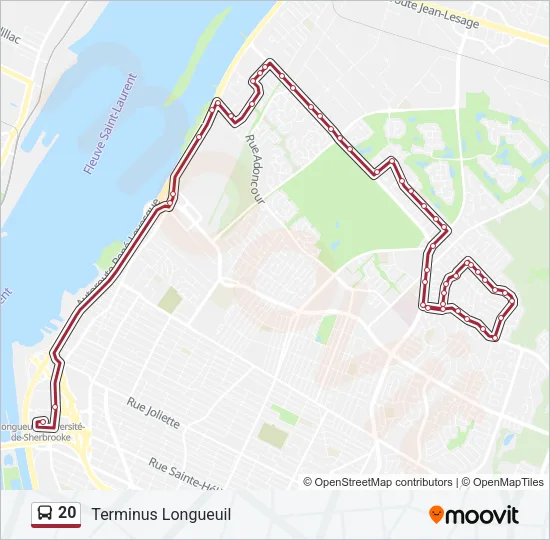 20 Bus Line Map