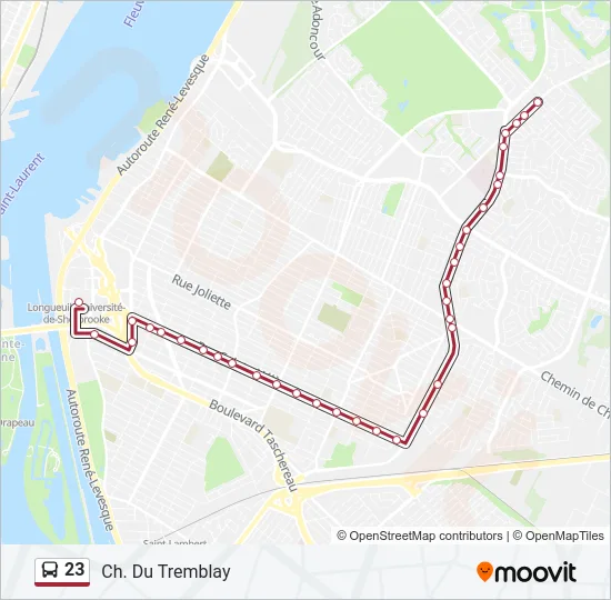 23 Bus Line Map