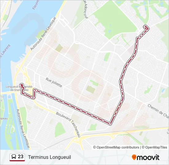 23 Bus Line Map