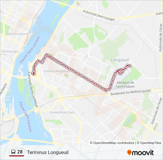 28 Bus Line Map