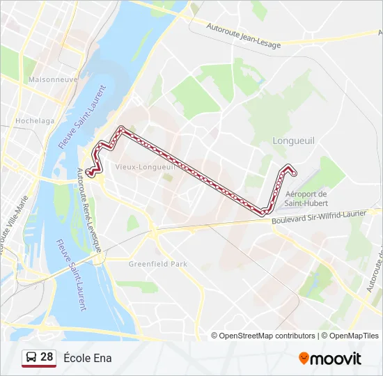 28 Bus Line Map