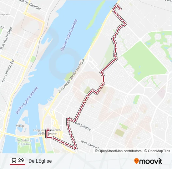 29 Bus Line Map