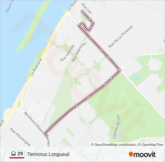 29 Bus Line Map