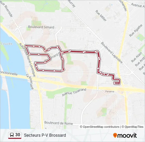 30 Bus Line Map