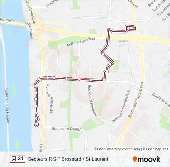 31 Bus Line Map