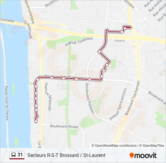 31 bus Line Map