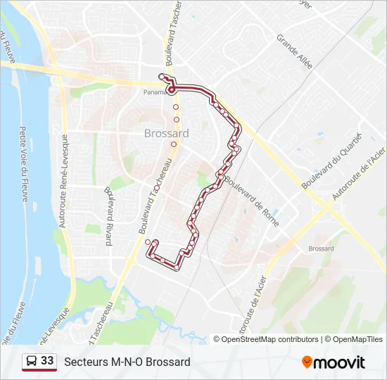 33 Bus Line Map