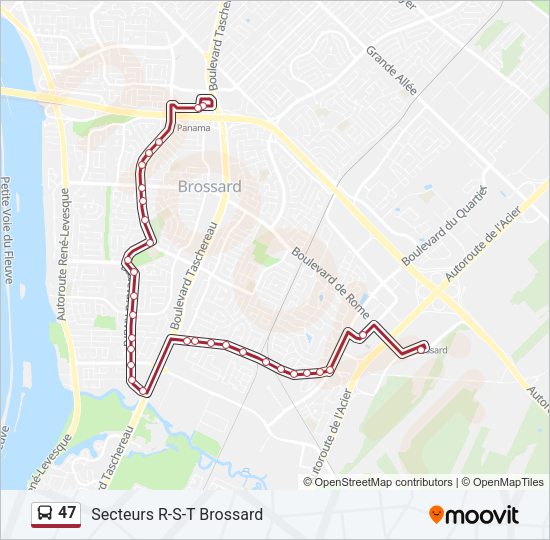 47 Bus Line Map