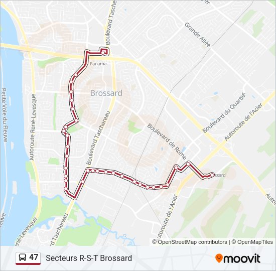 47 Bus Line Map