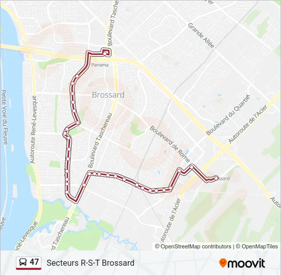 47 Bus Line Map