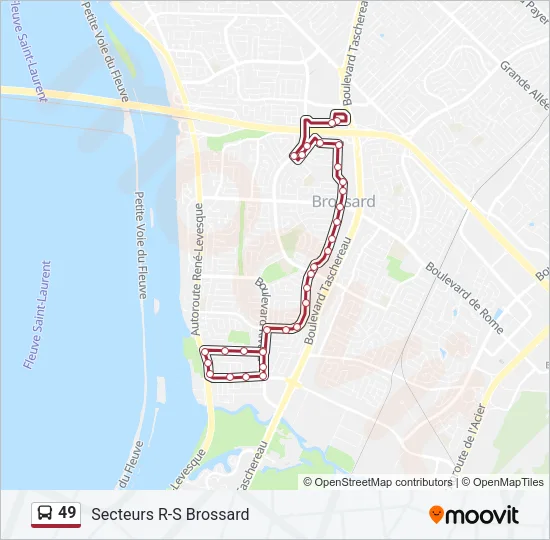 49 Bus Line Map