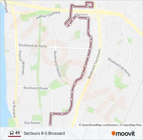 49 Bus Line Map
