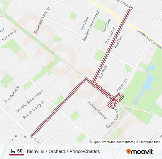 50 Bus Line Map