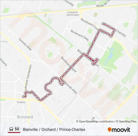 50 Bus Line Map