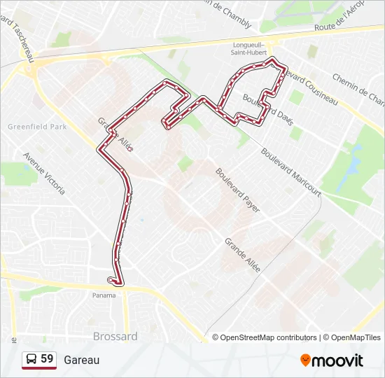 59 Bus Line Map