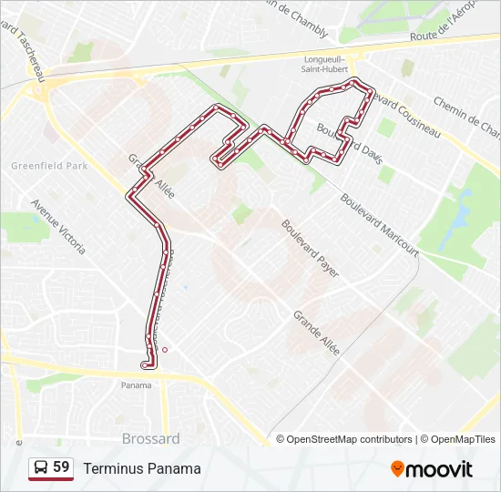 59 Bus Line Map