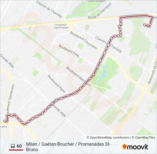 60 Bus Line Map
