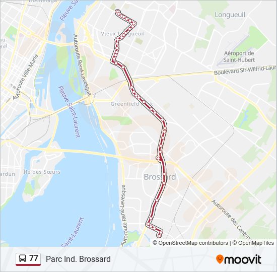 77 bus Line Map