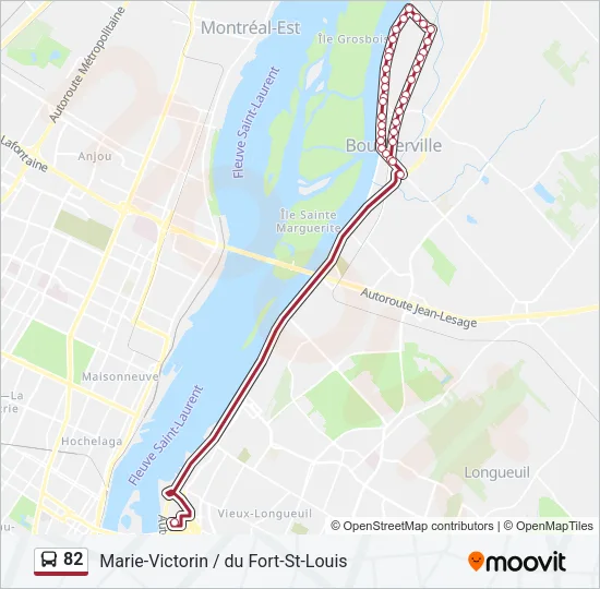 82 Bus Line Map