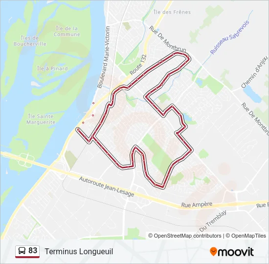 83 Bus Line Map
