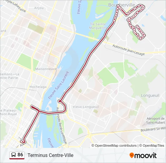 86 Bus Line Map