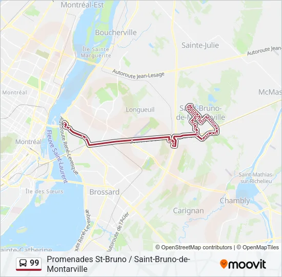 99 Bus Line Map