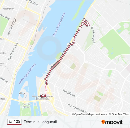 125 Bus Line Map