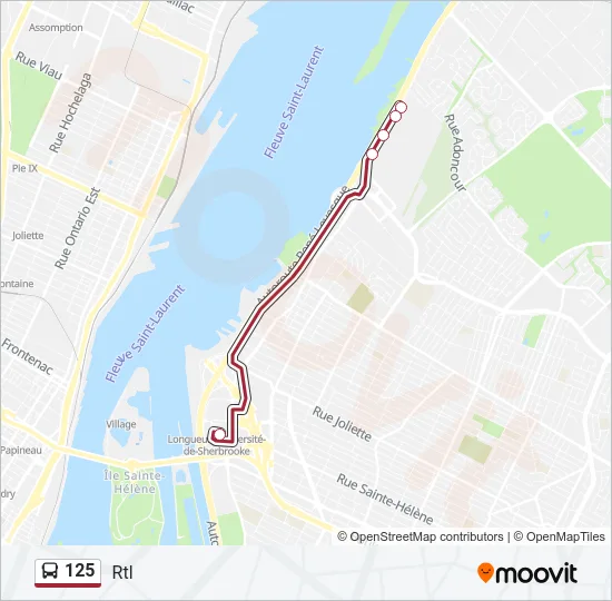 125 Bus Line Map